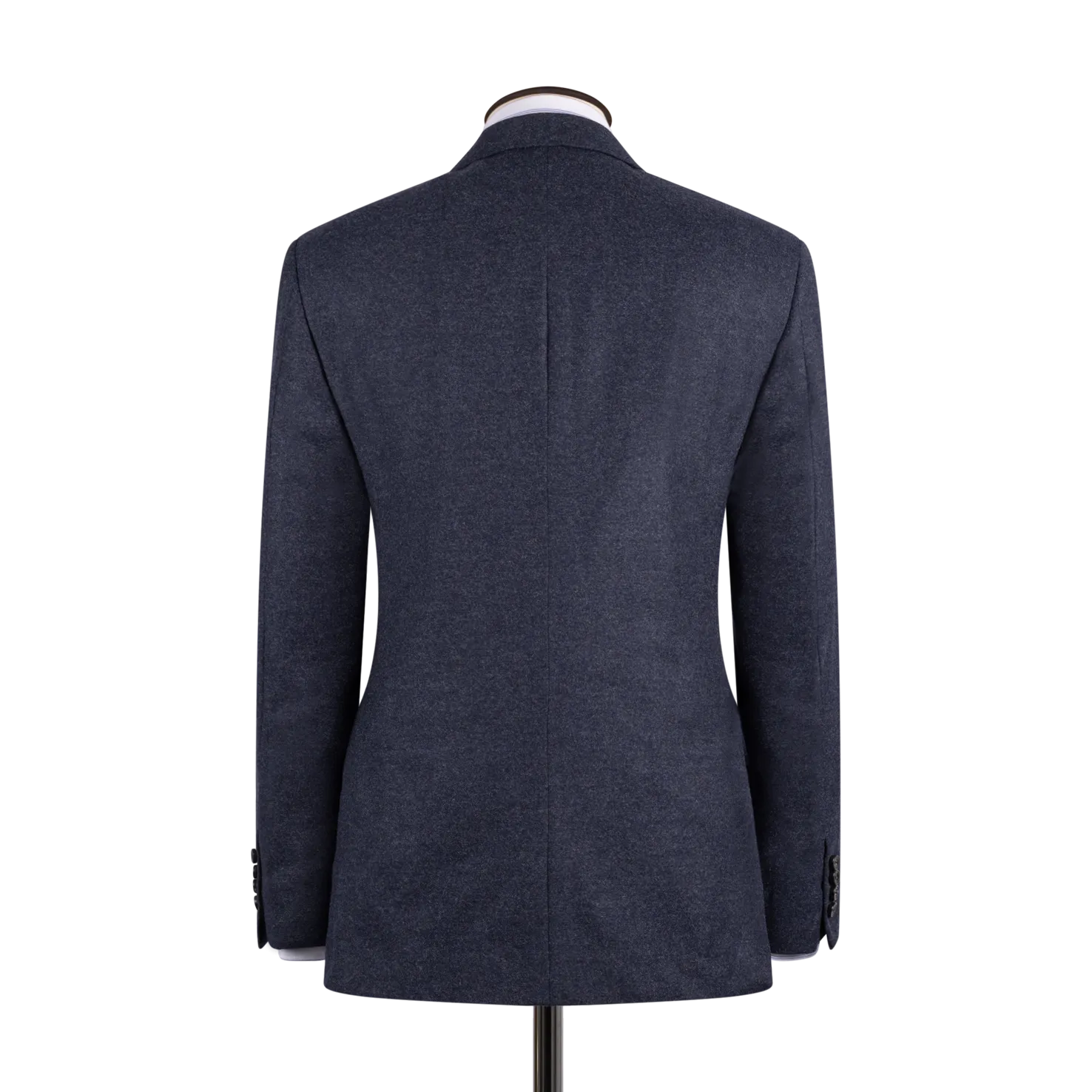 Notch Lapel Jacket in Airforce Blue Wool Cashmere