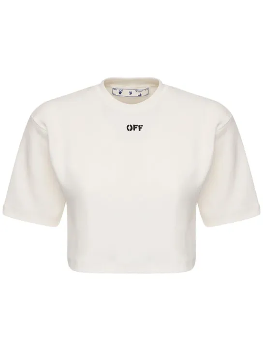 Off-White   Off cotton blend jersey t-shirt 