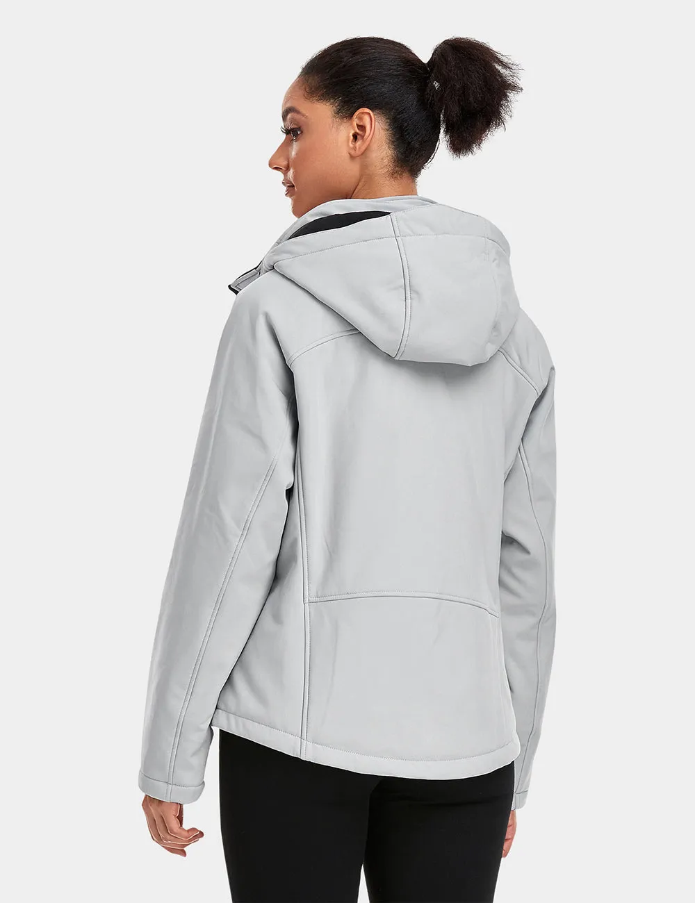 (Open-box) Women's Heated Jacket (4 Heating Zones) - Sharkskin Grey / Black