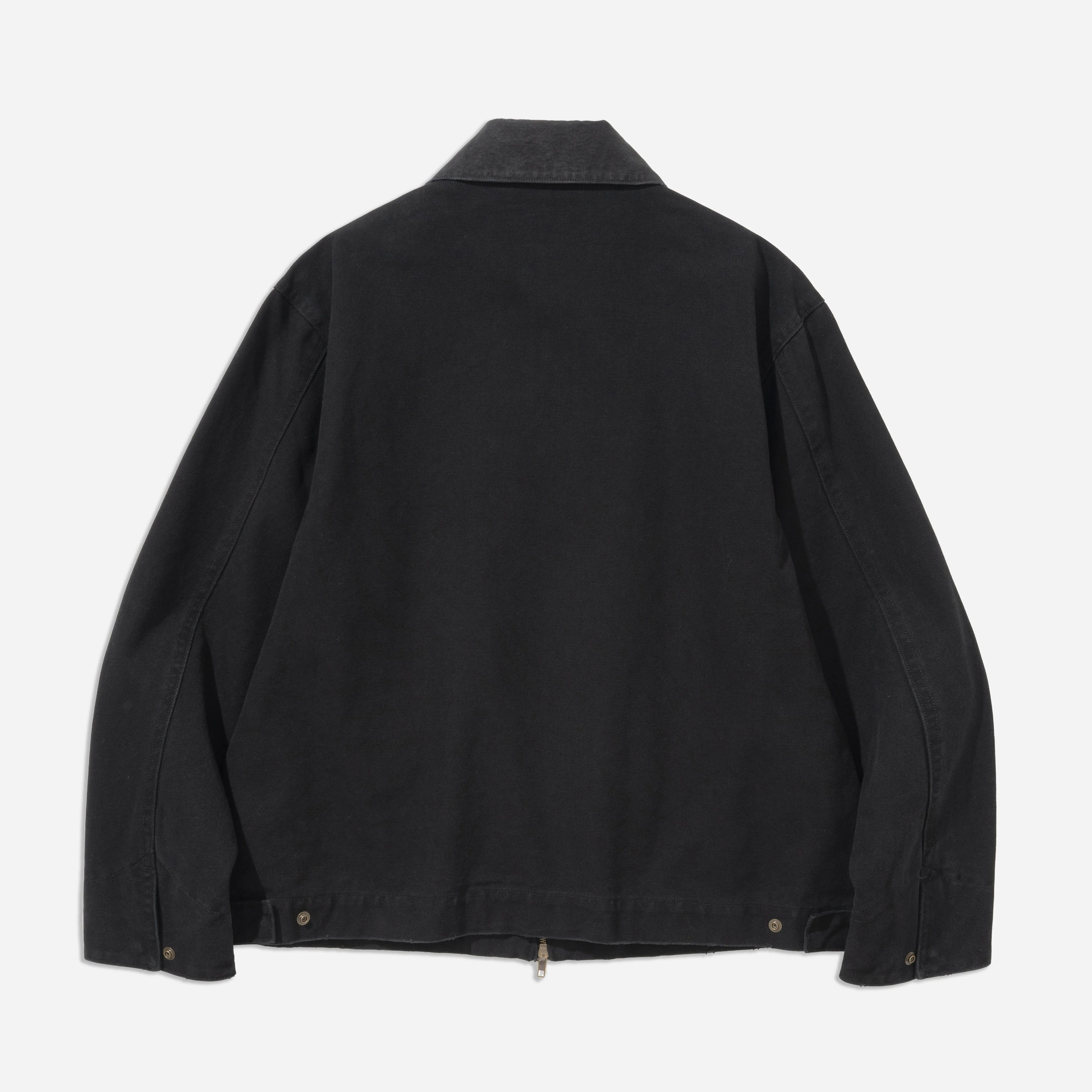 OXFORD WORK ZIP-UP JACKET - BLACK