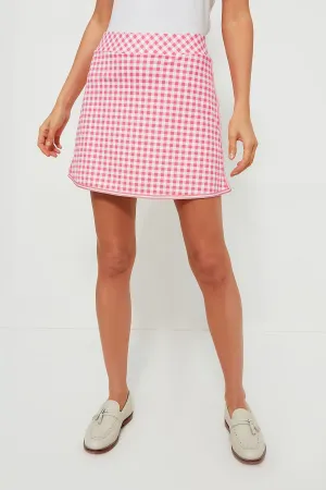 Pink Gingham 16 Inch Karrie Golf Skirt