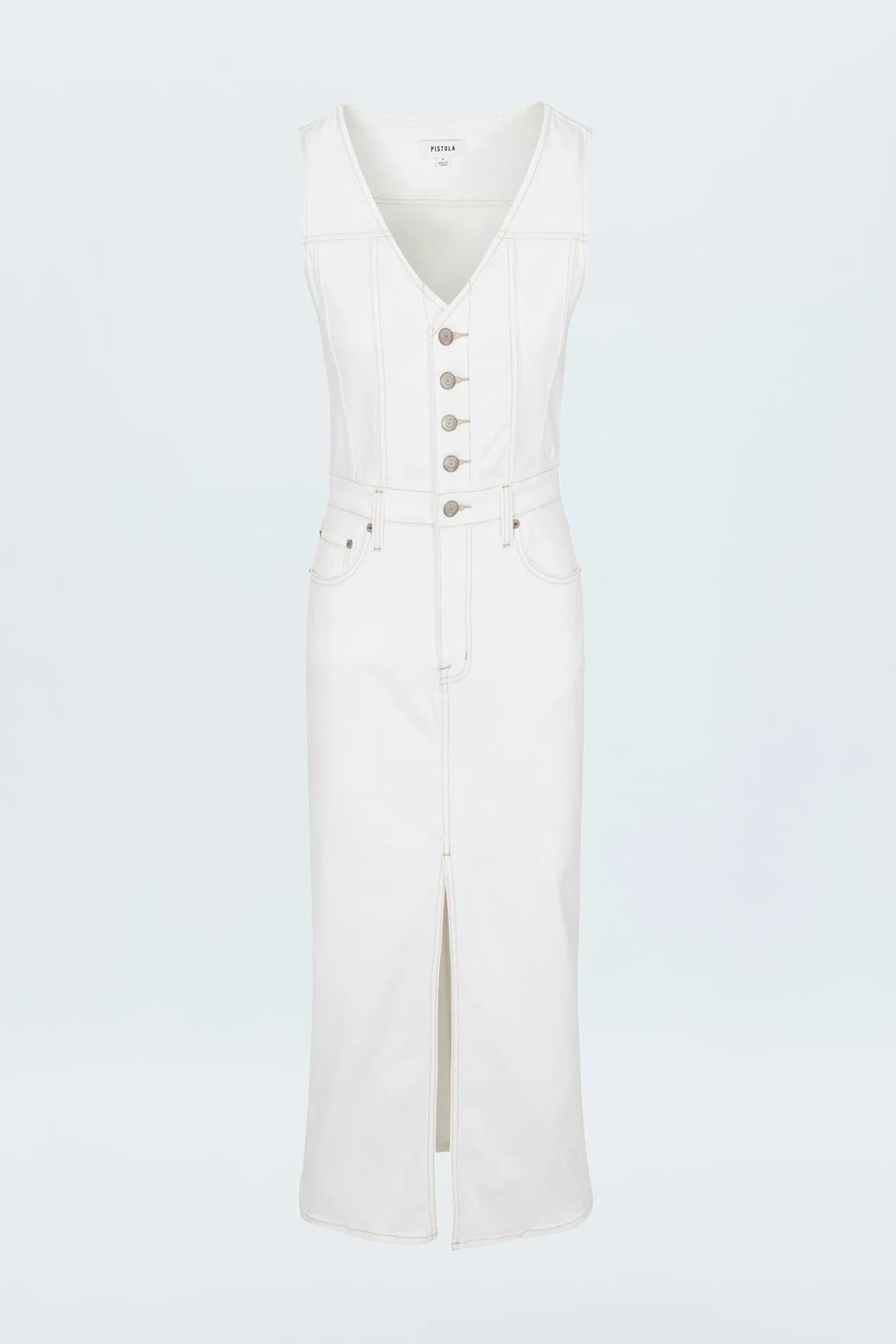 Pistola Alex Midi Dress in Le Blanc