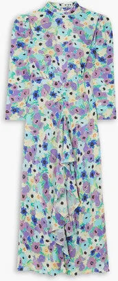 Rixo Cherie Dress - Lilac Floral