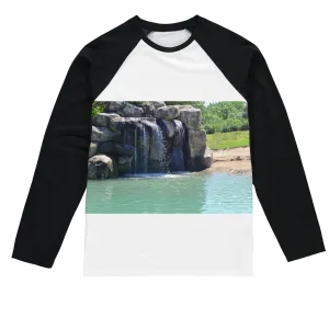 Rock Waterfall Sublimation Baseball Long Sleeve T-Shirt