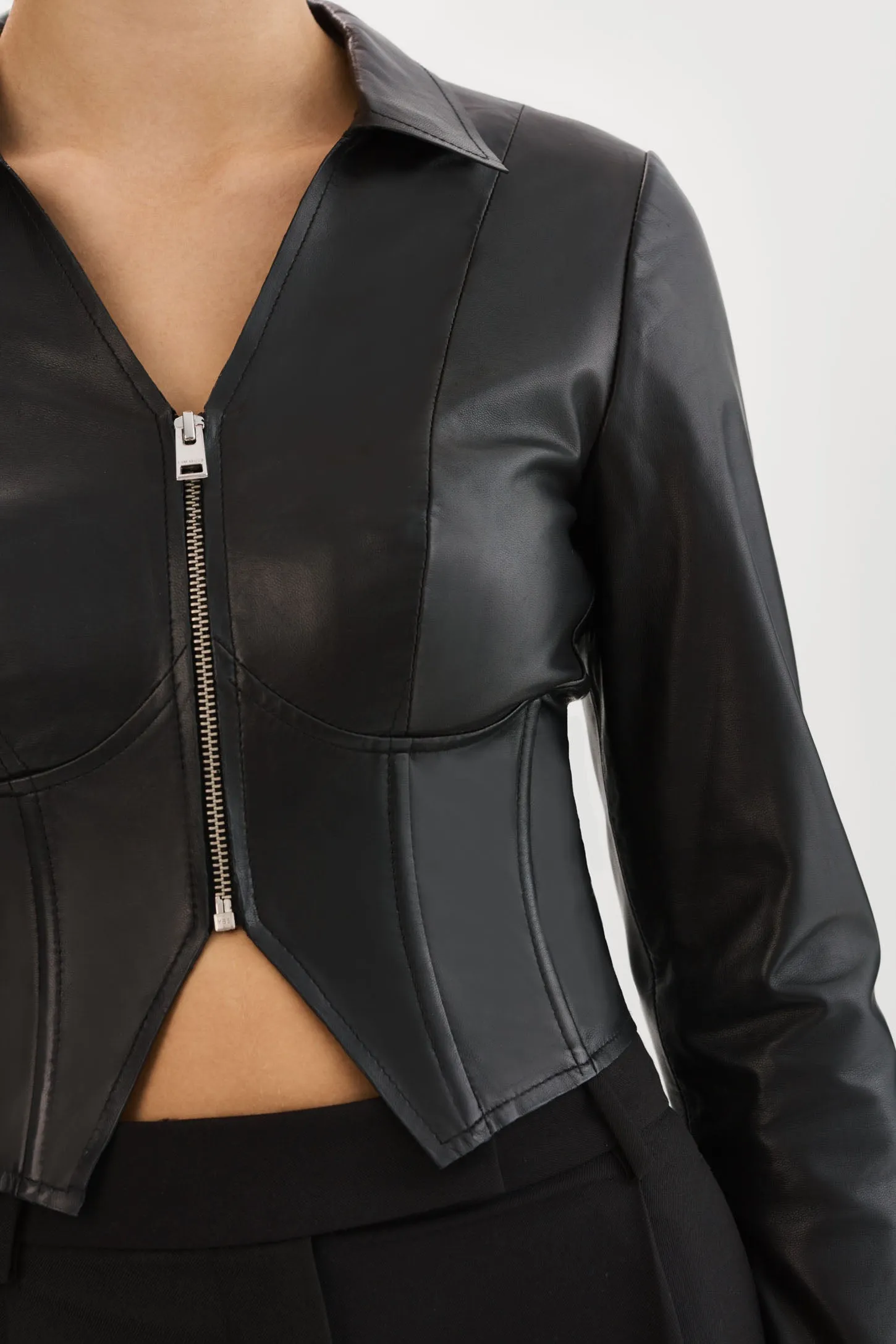 ROMI | Leather Corset Jacket