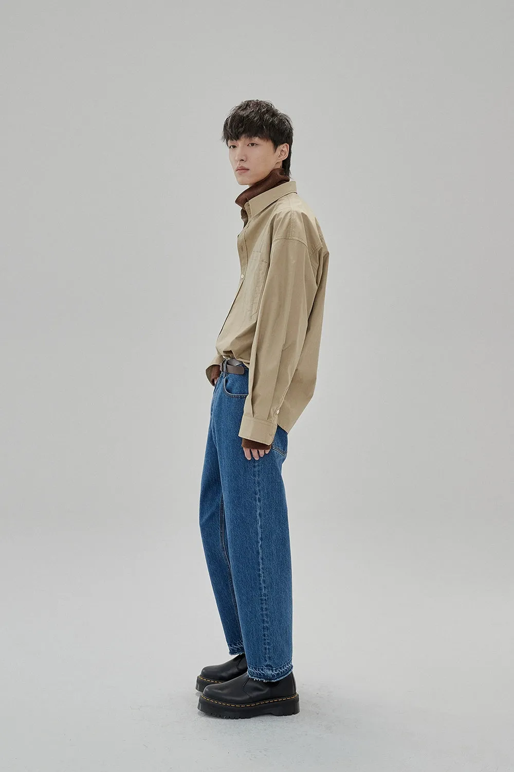 Ruched Turtleneck Oversized Long Sleeve Base Layer