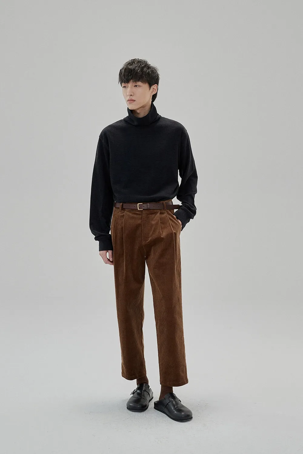 Ruched Turtleneck Oversized Long Sleeve Base Layer