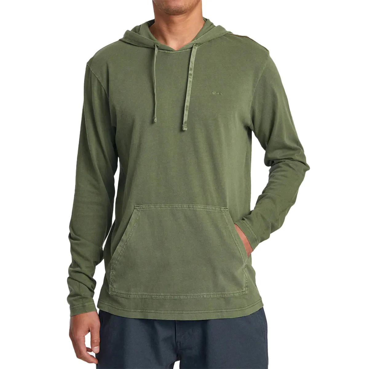 RVCA PTC Pigment Long Sleeve Hooded Pullover T-Shirt