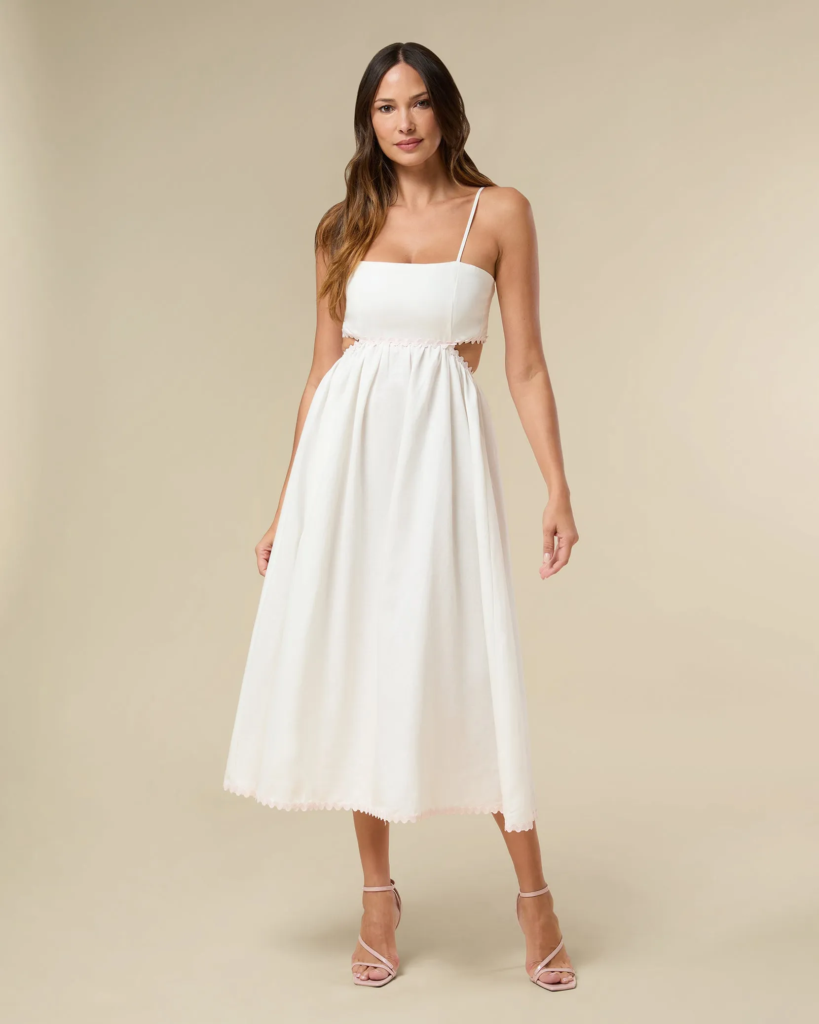 Scallop Midi Dress