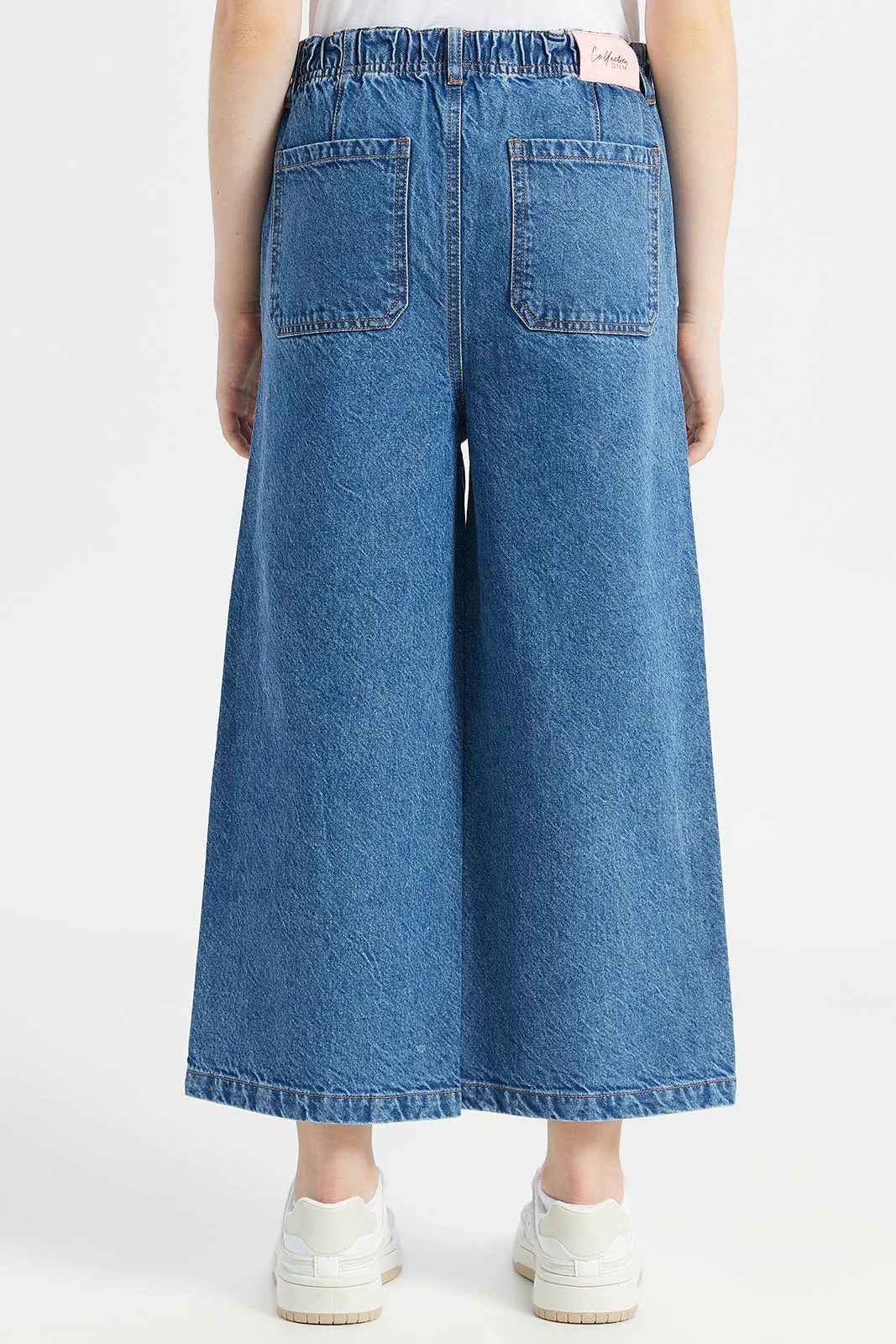 Senior Girls Blue Wide Leg Culottes