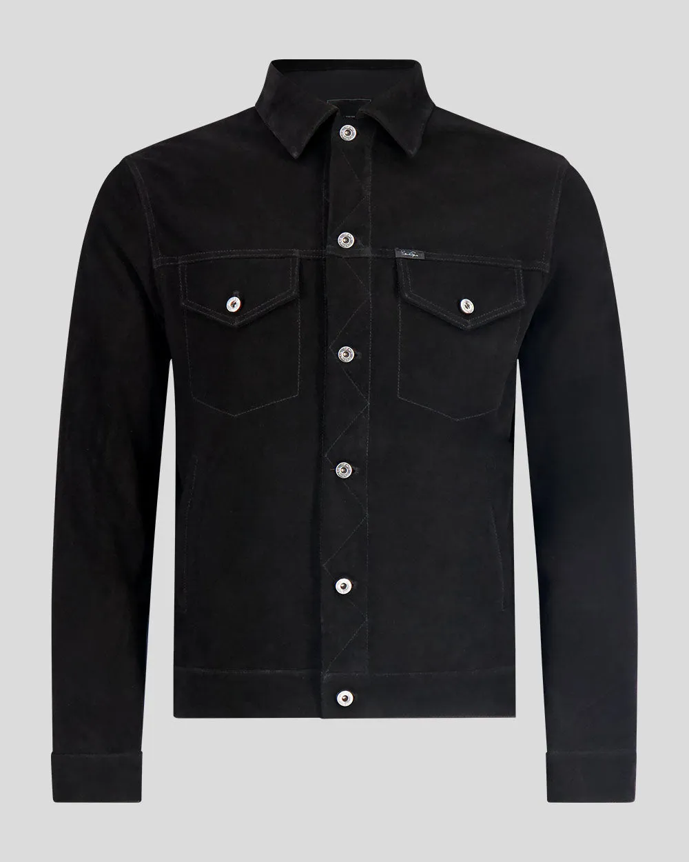 SG Genuine Suede Trucker Jacket - Black