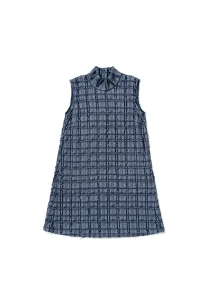 Sleeveless Mod Dress - Indigo Hearts