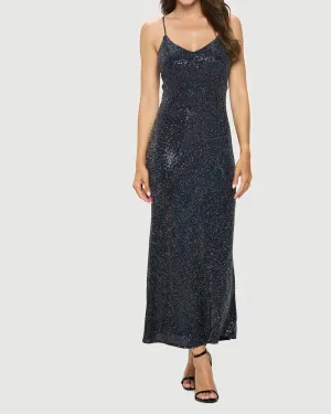 Spaghetti Strap Long Maxi Dress In Black | Black