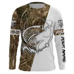 Striped Bass Fishing Tattoo Performance Custom Fishing 3D Long Sleeve Shirt