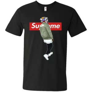 Supre Me Nike Top Fashion T-shirt Men V-Neck T-Shirt