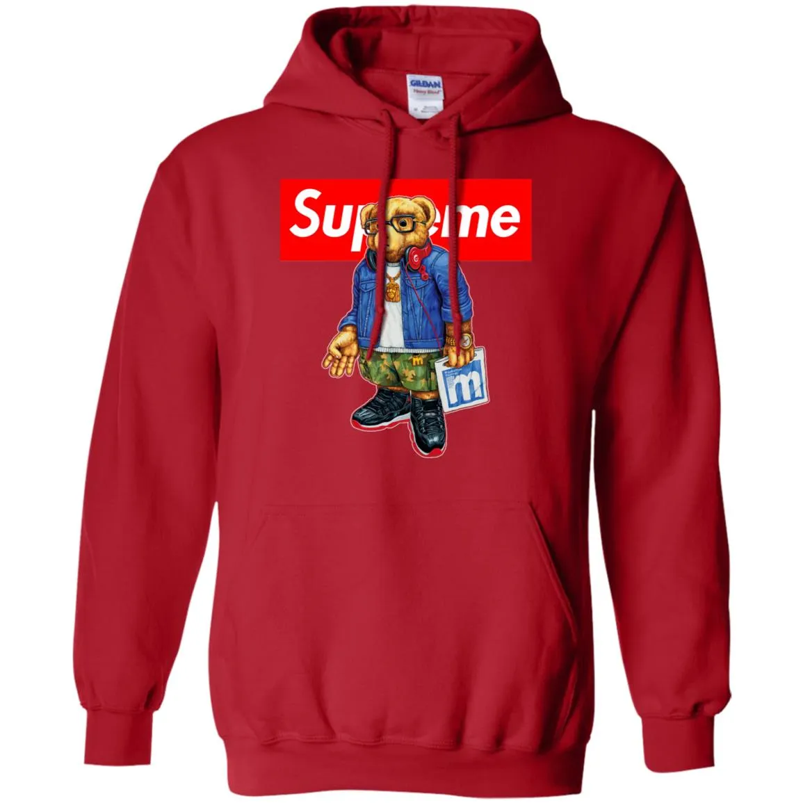 Supreme Bear Style Music T-shirt Pullover Hoodie Sweatshirt