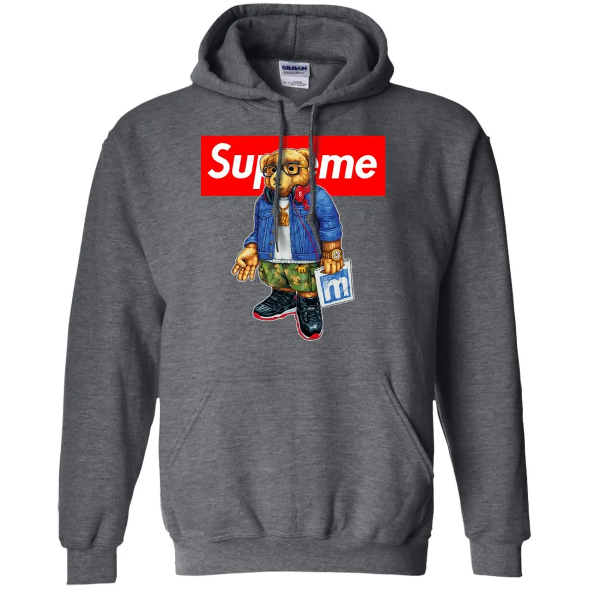 Supreme Bear Style Music T-shirt Pullover Hoodie Sweatshirt