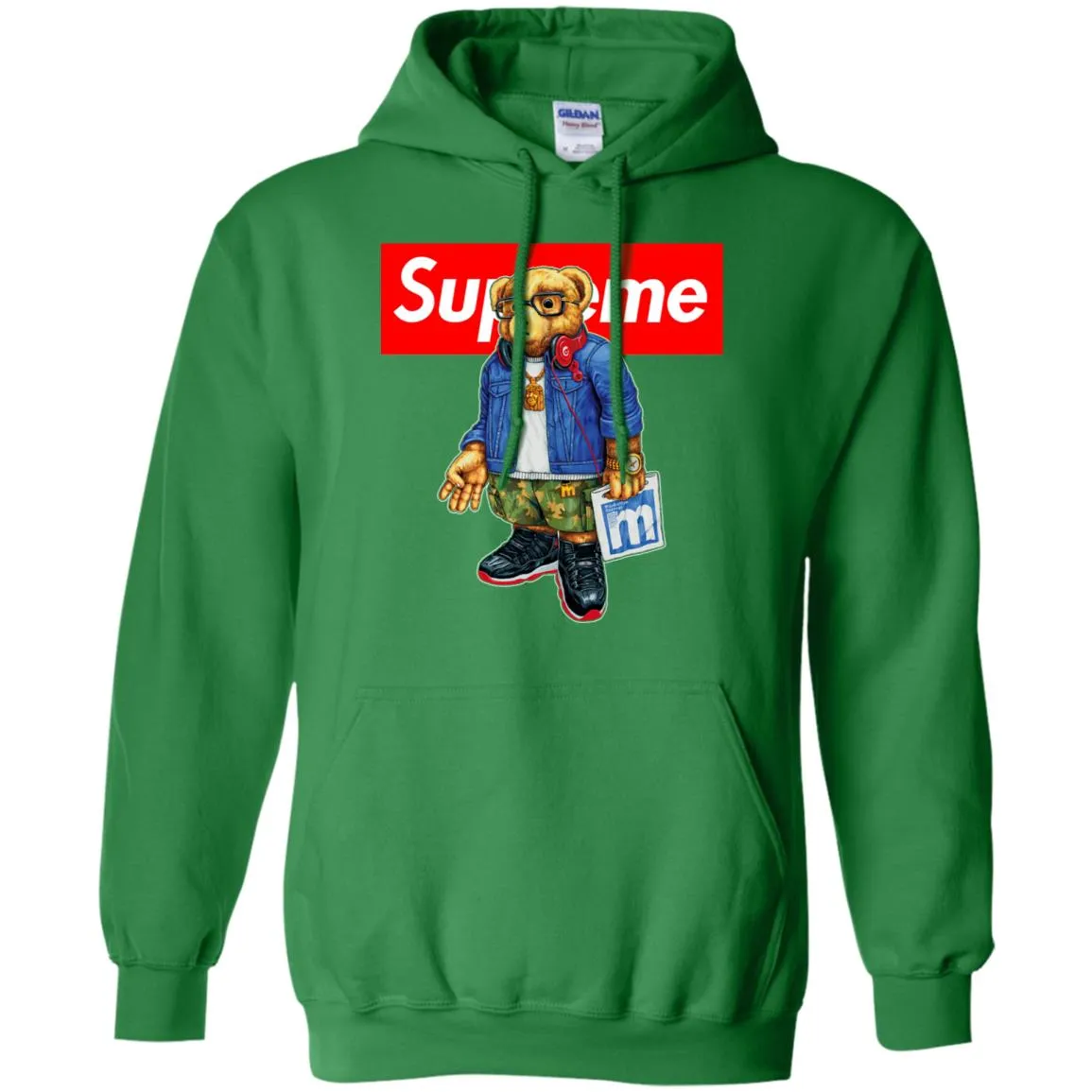 Supreme Bear Style Music T-shirt Pullover Hoodie Sweatshirt