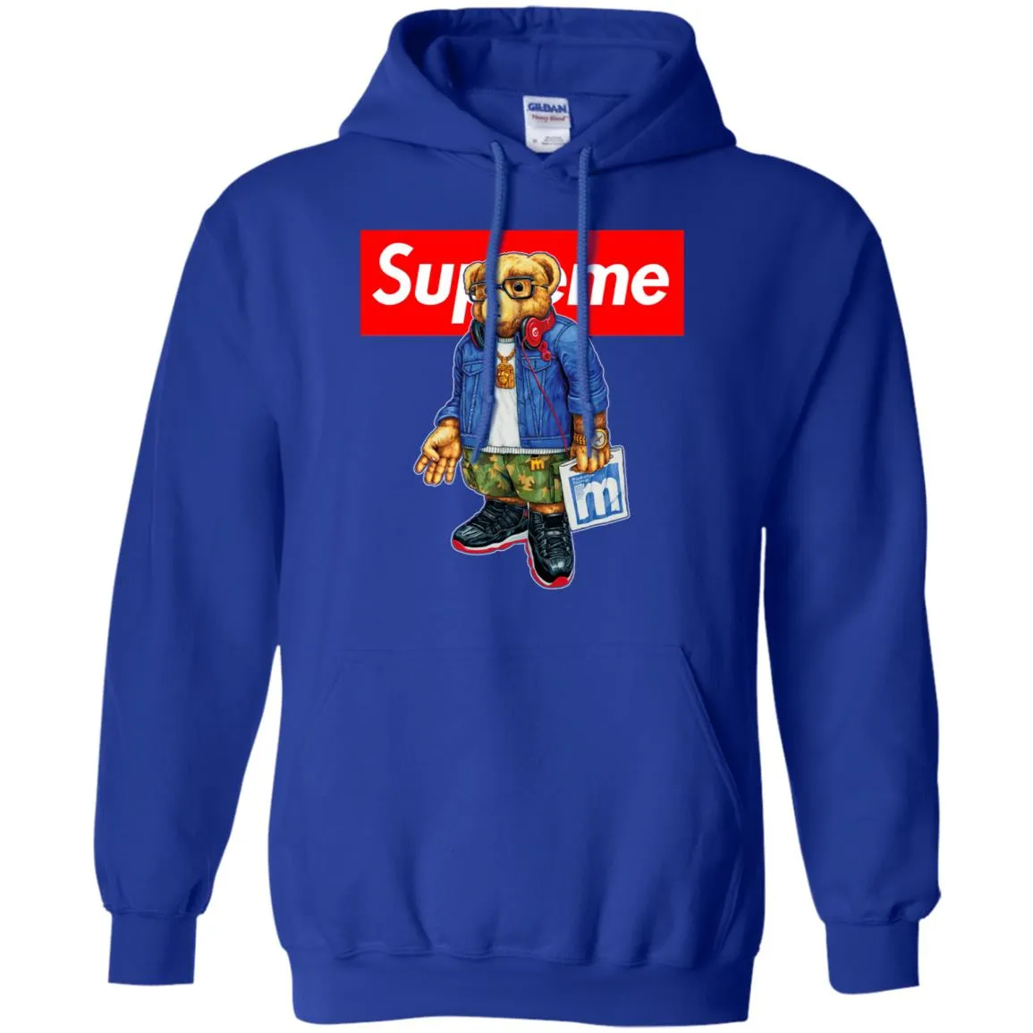 Supreme Bear Style Music T-shirt Pullover Hoodie Sweatshirt