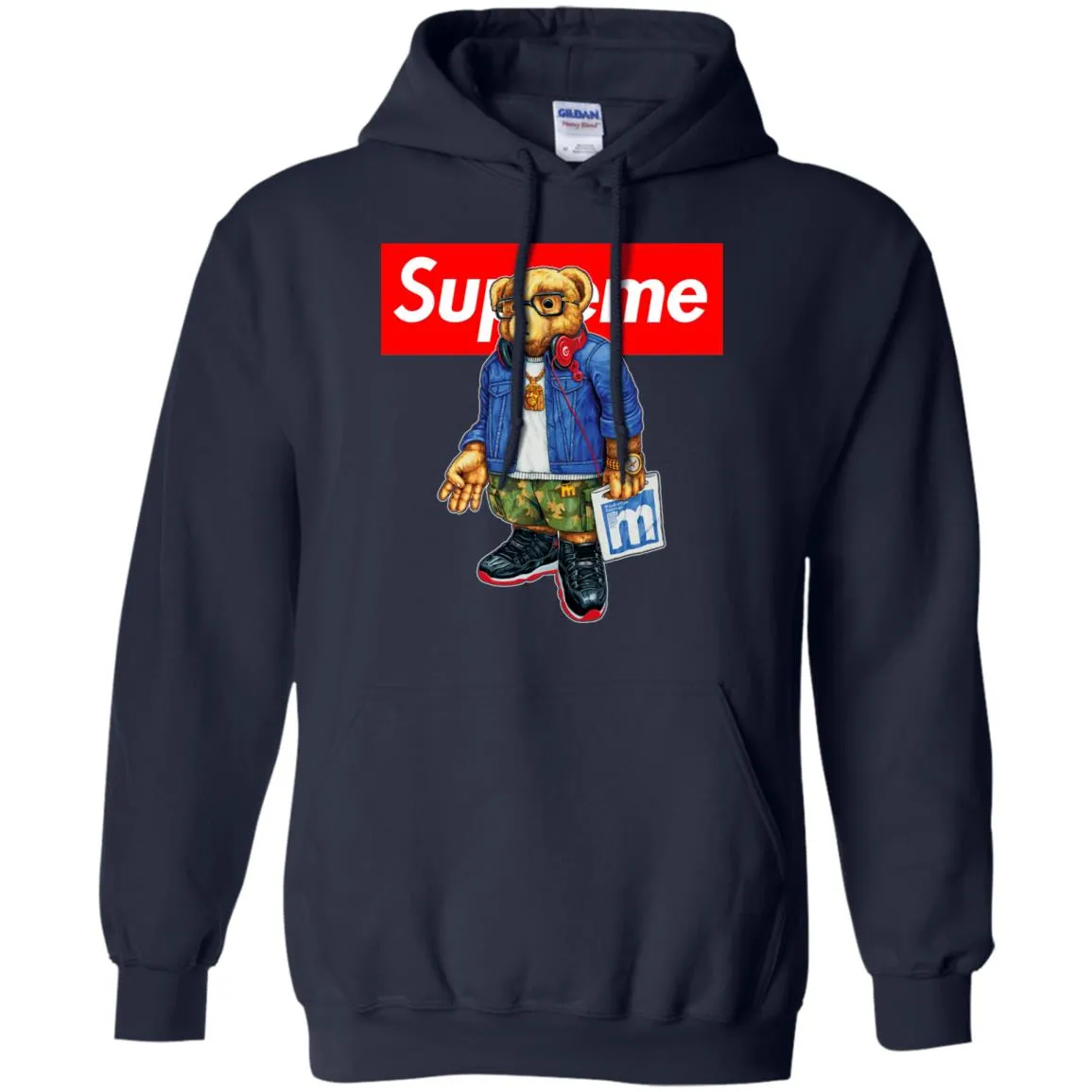 Supreme Bear Style Music T-shirt Pullover Hoodie Sweatshirt