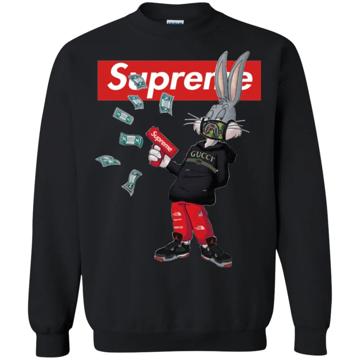 Supreme Rabbit Gucci Gang T-shirt Crewneck Pullover Sweatshirt