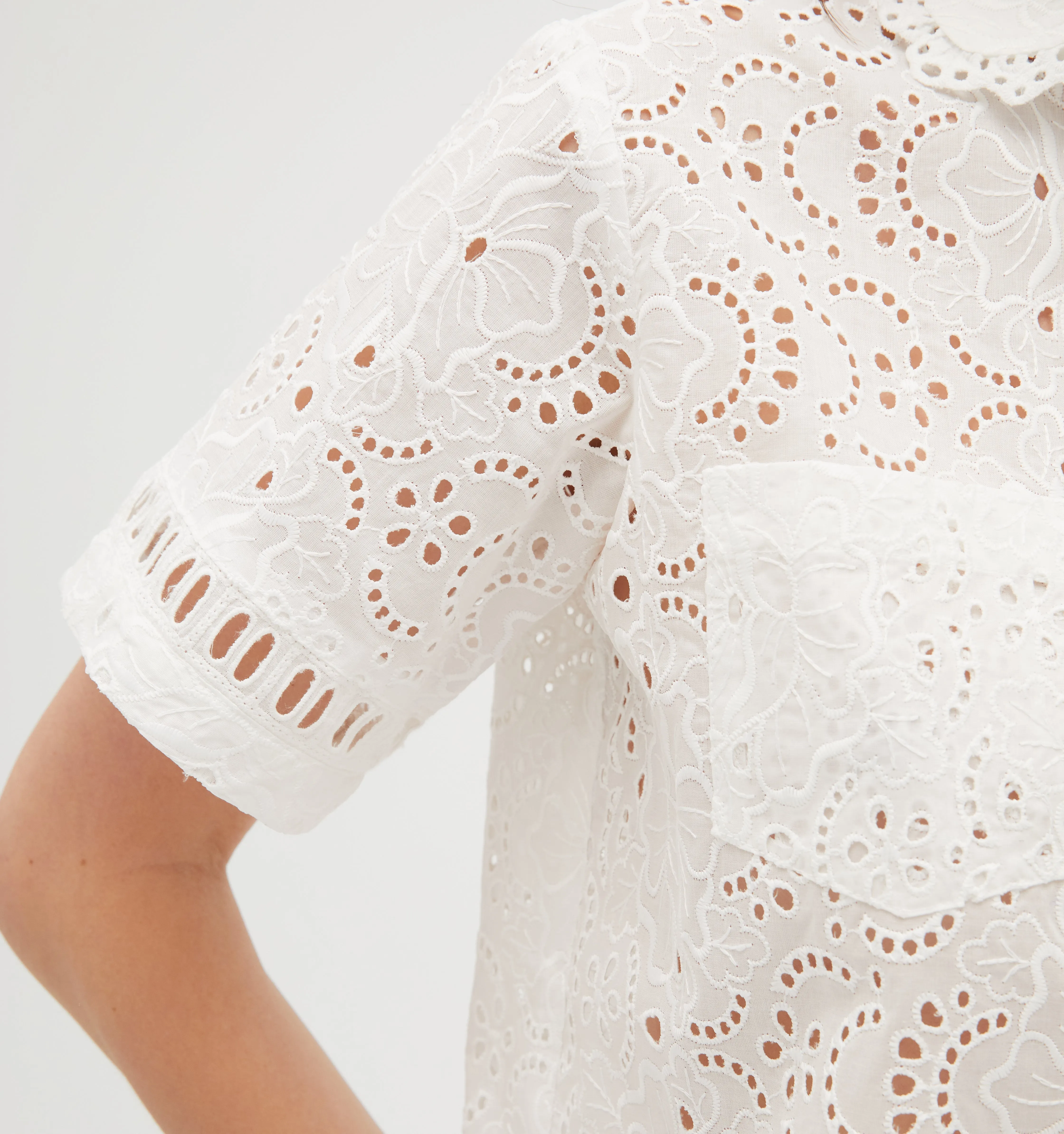 The Annette Top - White Broderie Anglaise