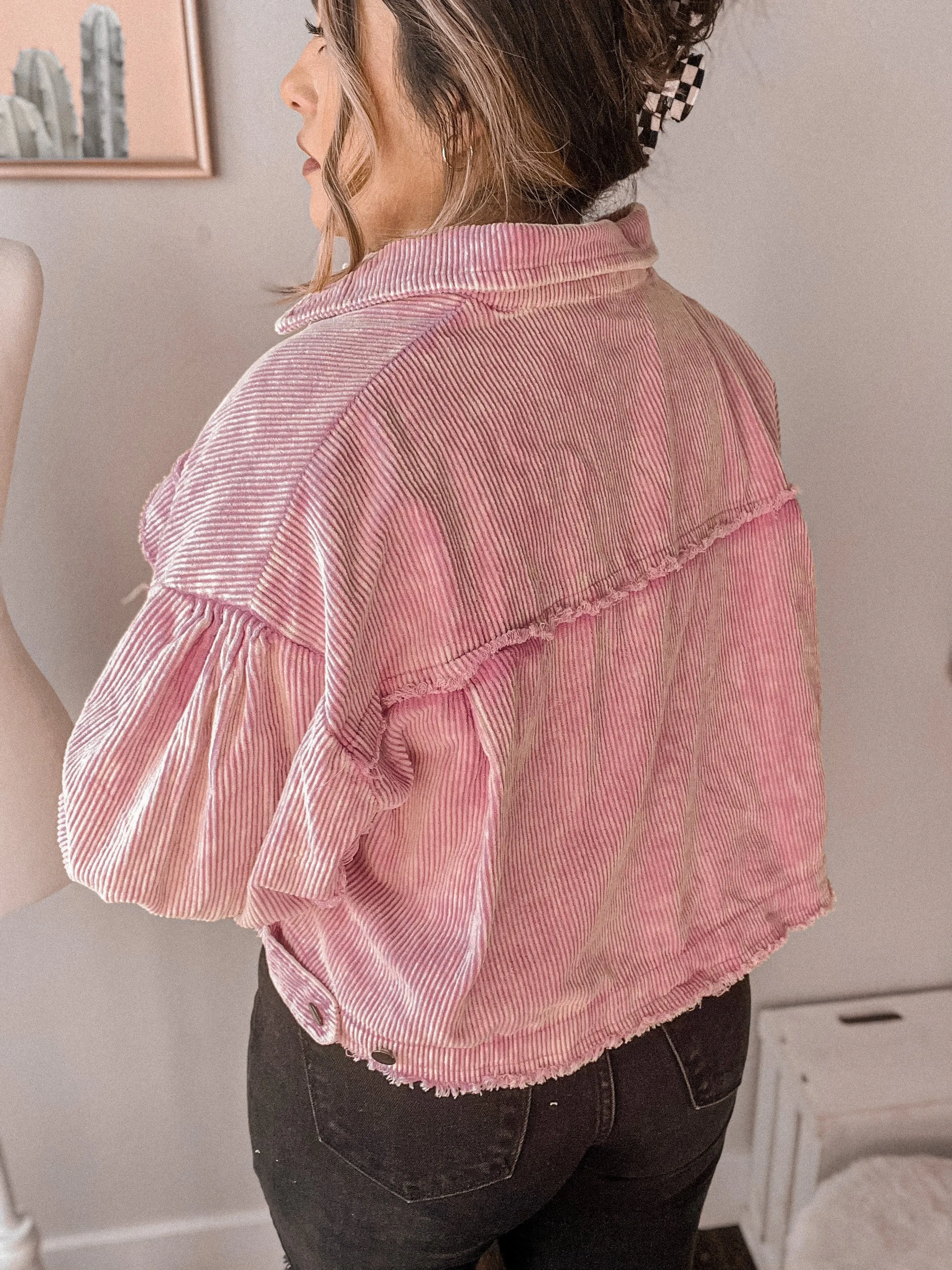 the cool Barbie corduroy cropped jacket *ONLY SM LEFT*