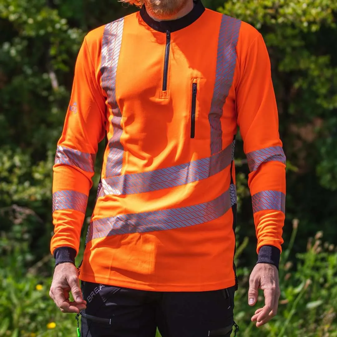 THHV2010 Long Sleeve T-Shirt Hi-Vis Orange Treehog