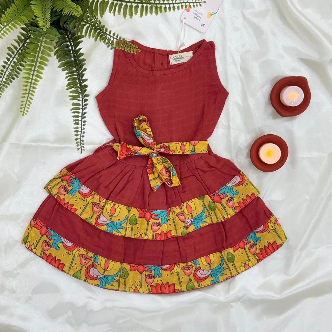 Tiny Tulip - Ethnic two-layer frock