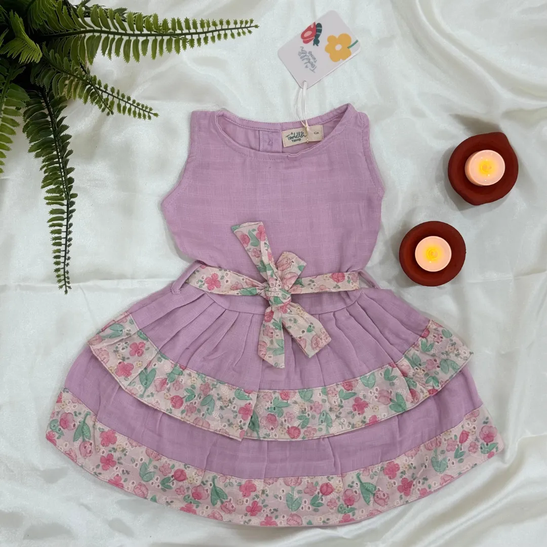 Tiny Tulip - Ethnic two-layer frock