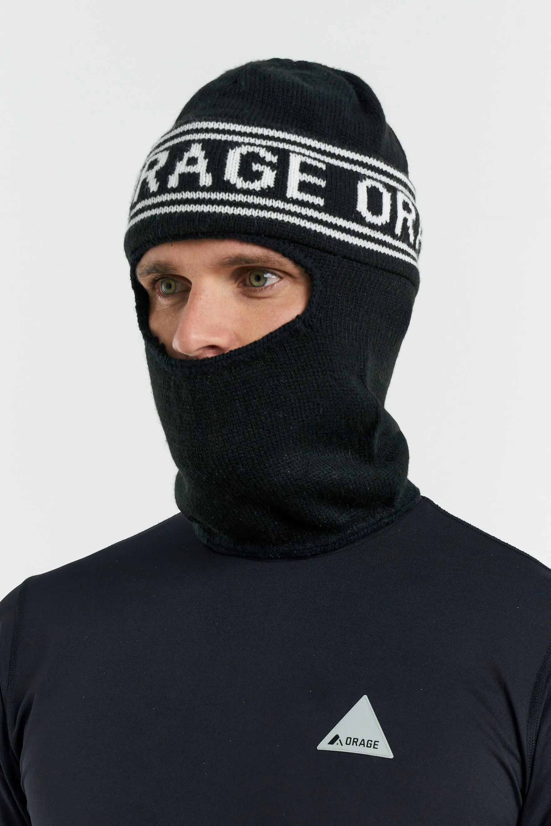 Unisex Bigfoot Face Mask Beanie-Black