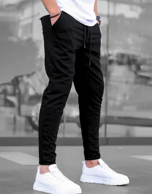 Unisex Fleece Short Leg Trouser-Black