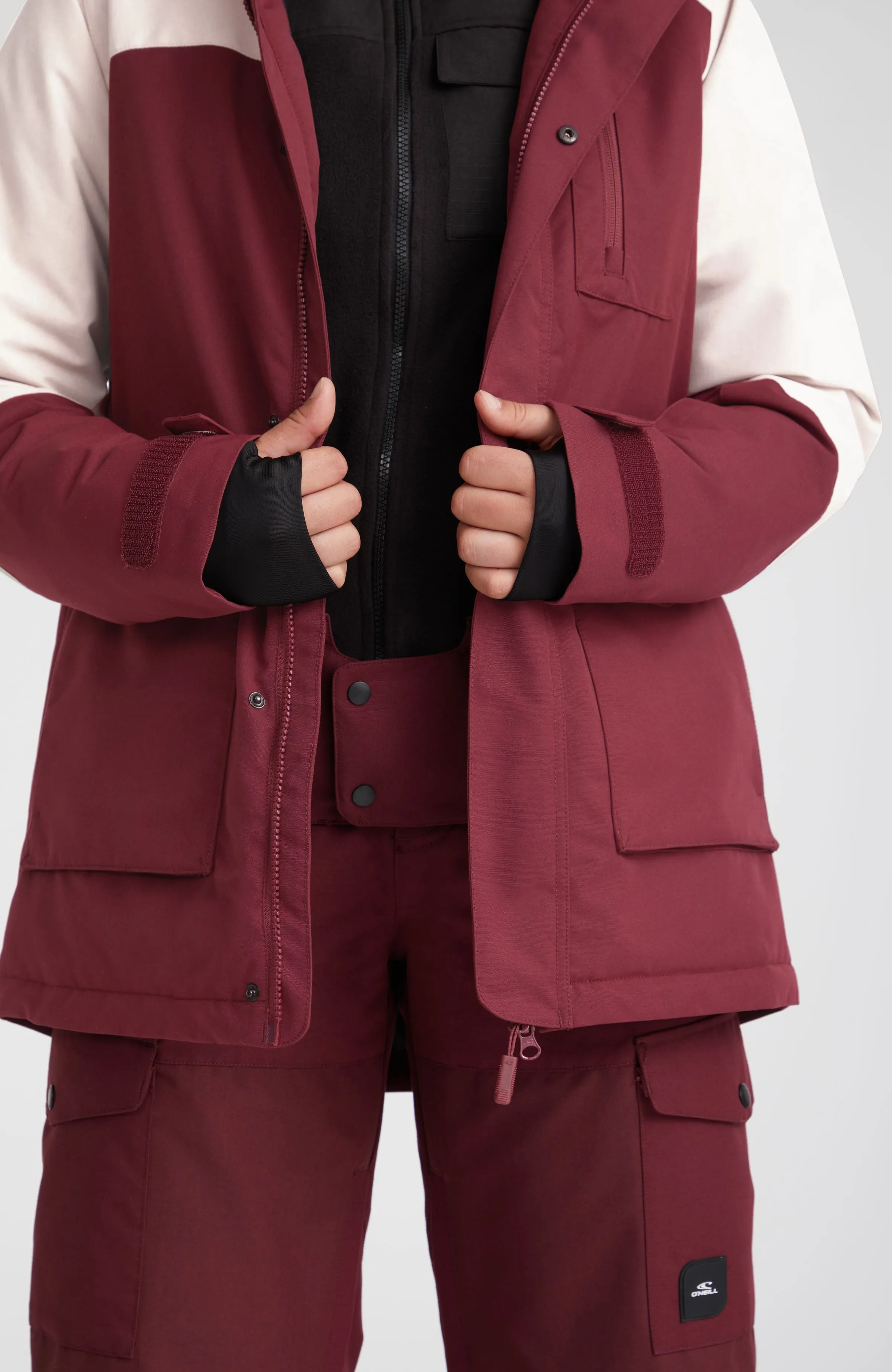 Utility Snow Jacket | Windsor Wine Colour Block