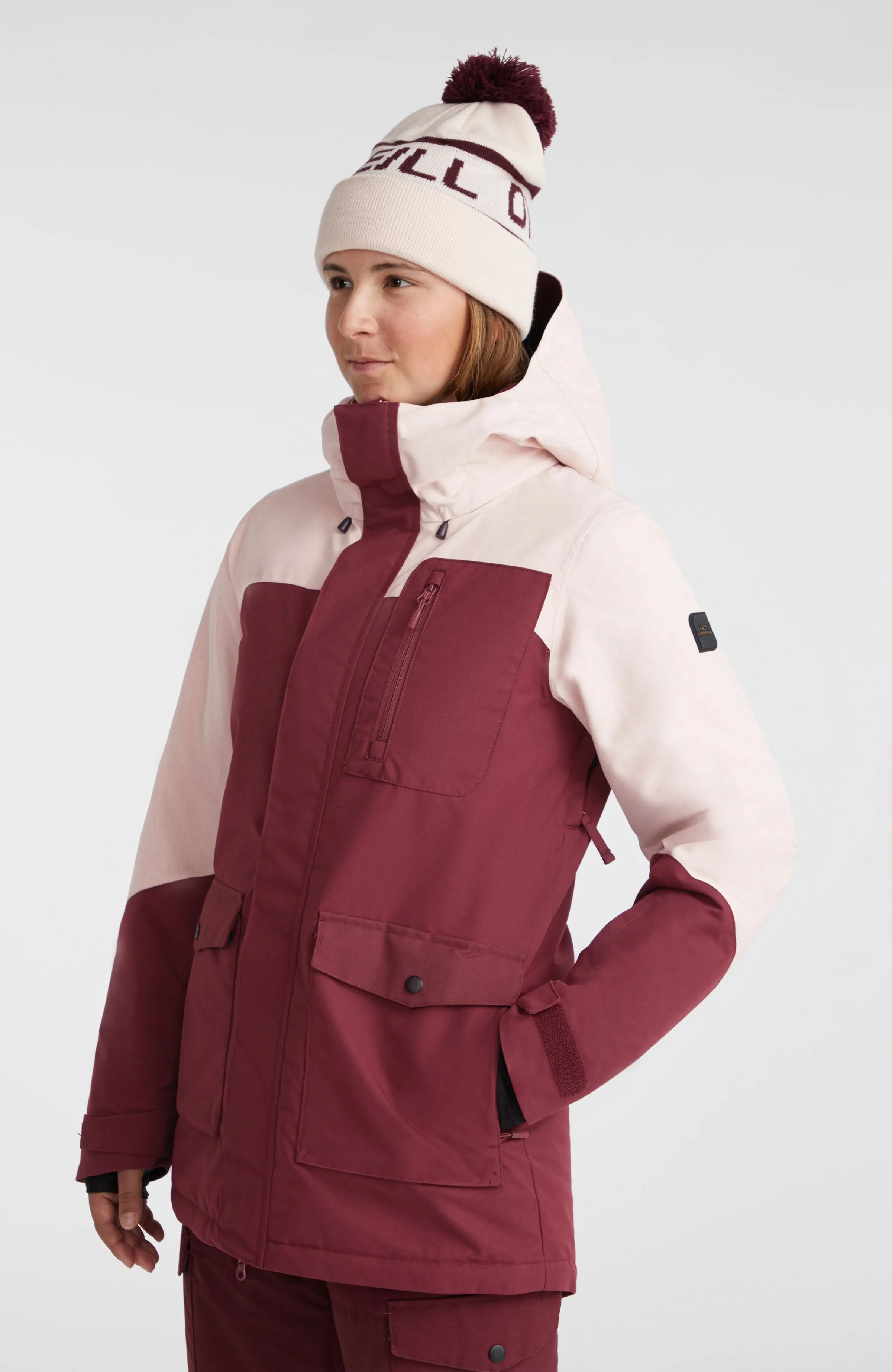 Utility Snow Jacket | Windsor Wine Colour Block