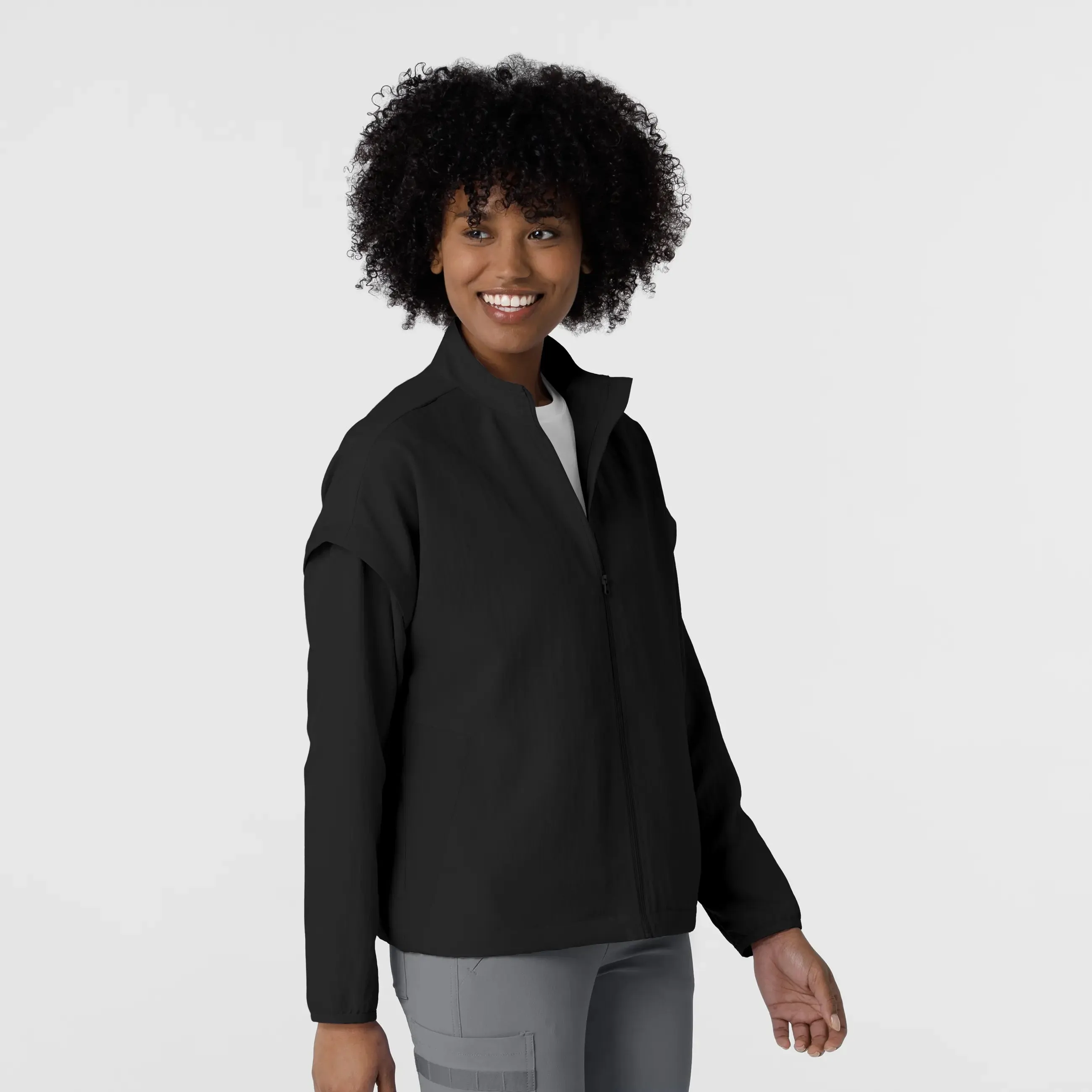 Wink Women's BreezeBreaker Scrub Jacket - Black