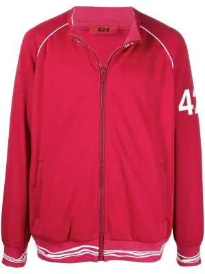 ZIPPED TRACK JACKET RED